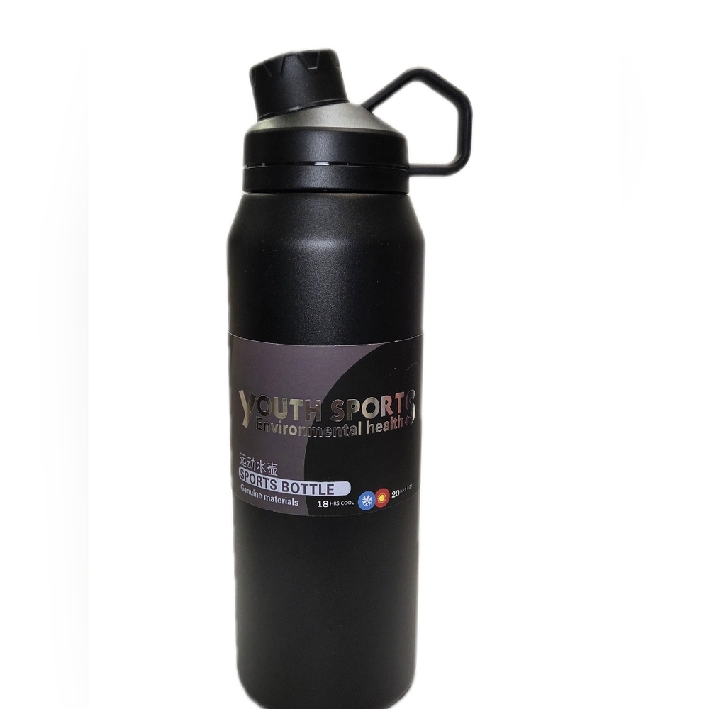 Black Sports Water Bottle